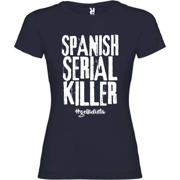 Camiseta "Spanish Serial Killer" chica azul marino