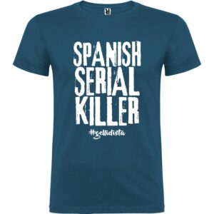 Camiseta "Spanish Serial Killer" chico azul luz de luna