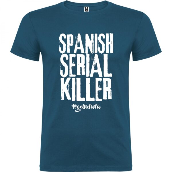 Camiseta "Spanish Serial Killer" chico azul luz de luna